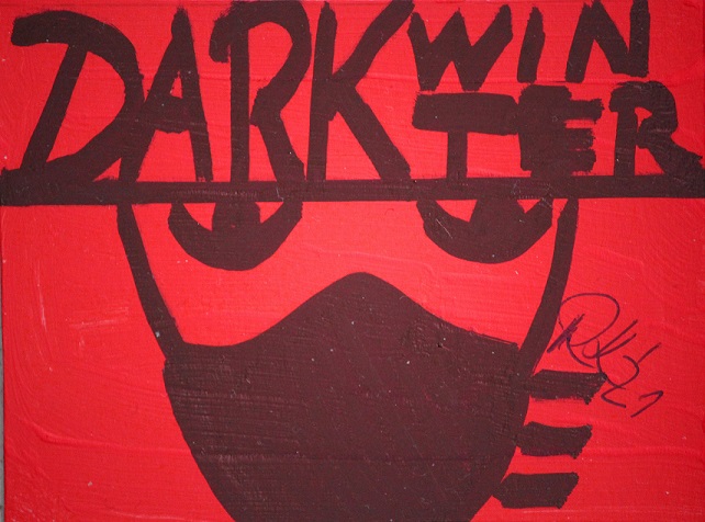 DARK.WINTER - Acrylic & Marker on cardboard, ca. 7.5 x 10.2 cms.