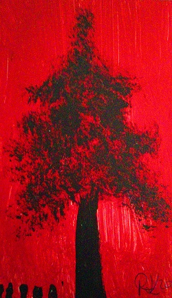 TAMSA_MiNI_1 - Acrylic on cardboard, ca. 12,5x 7,5 cms.